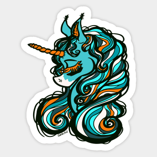 Miami Football Unicorn Sticker